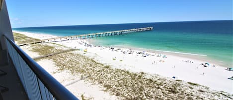 Navarre Beach Pier and the beautiful blue waters of the Emerald Coast