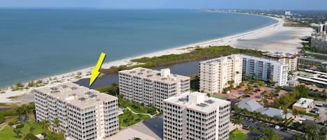 This beautiful Gulf-front condo is located in the south tower of Creciente, on the mid-south end of Hickory Island, home to Fort Myers Beach.