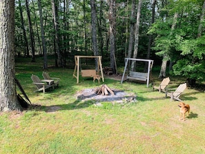 Large Fire Pit and Seating 