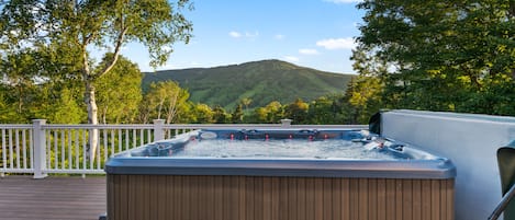 In every season of the year, a soak in the hot tub is a must. 