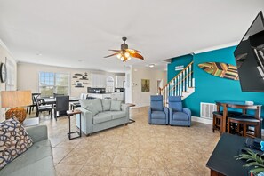 The spaciousness of this home is enhanced by the open floor plan.