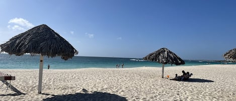 Eagle Beach, just a few steps from the gate.
