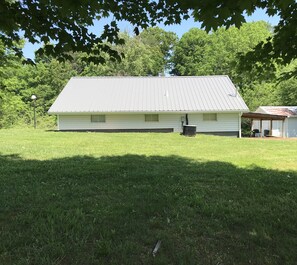 Large back yard.