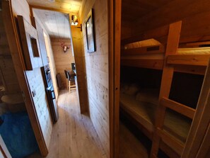 Corridor  and view of Bedroom2 with bunk beds