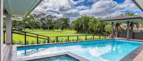 Relax in the amazing Pool Area with Hot Tub