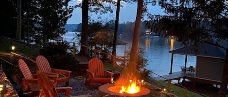 Fire-pit by the water