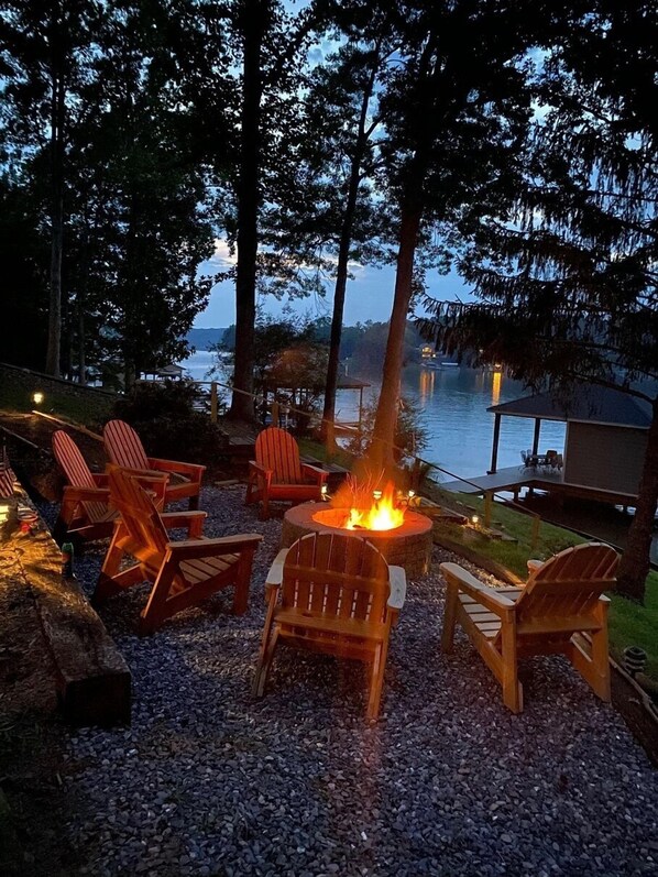 Fire-pit by the water