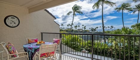 Private ocean view lanai - Private ocean view lanai | Kahala 123 | Poipu Vacation Rentals