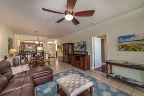 Feel the cool breeze from the ceiling fan and central air conditioning!