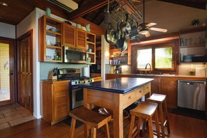 Full kitchen with large walk in pantry, wine fridge and laundry.