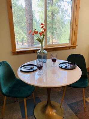 Fully stocked kitchen - dine in with tree house views!