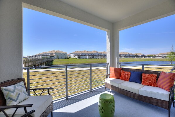 Spacious balcony with lakeview