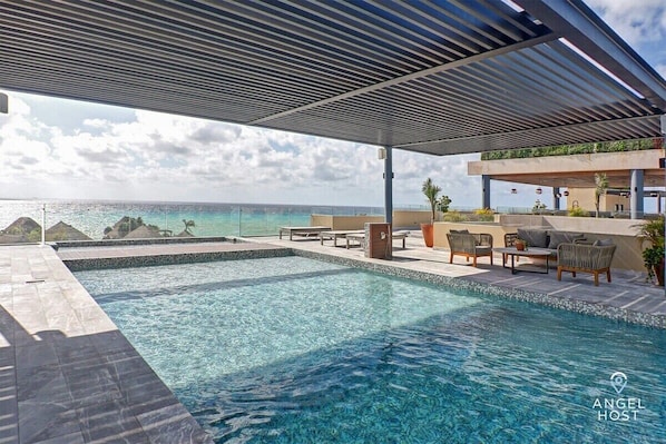 Imagine spending time enjoying the pool & this view from the roof deck!