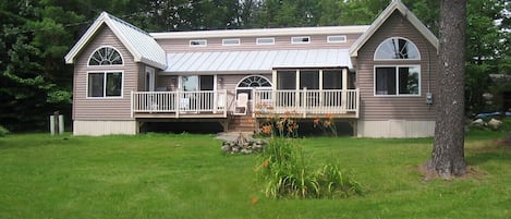 View of our vacation home from the lake