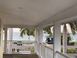 The view as you approach the front door upstairs