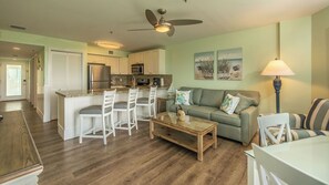 Living Area & Breakfast Bar