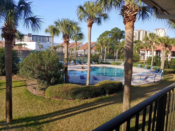 Pool view from balcony