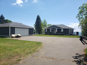 front of the house with numerous parking 