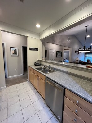 Open kitchen with new appliances 