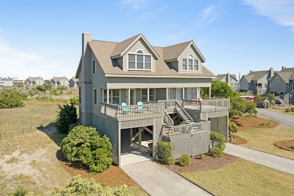 Left side is our private condo with a carport and 2 floors of great living space