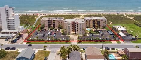 Aerial view of the Beach House Complex.