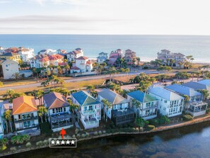 Best location in Destin! Waterfront and just 200 steps from the powdery white sands. No road to cross -- we have a large pedestrian tunnel under the roadway!