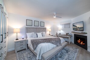 Master bedroom fireplace