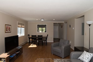 View of dinner area and living room.