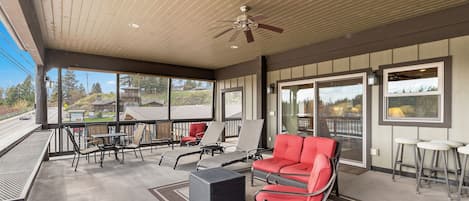 Suite C - Large private balcony looking out to Bigfork Bay & Flathead Lake