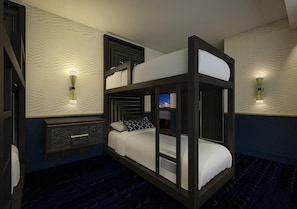 Unit with 2 comfortable Double size bunk beds