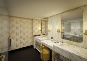 Bathroom with the essential toiletries provided!