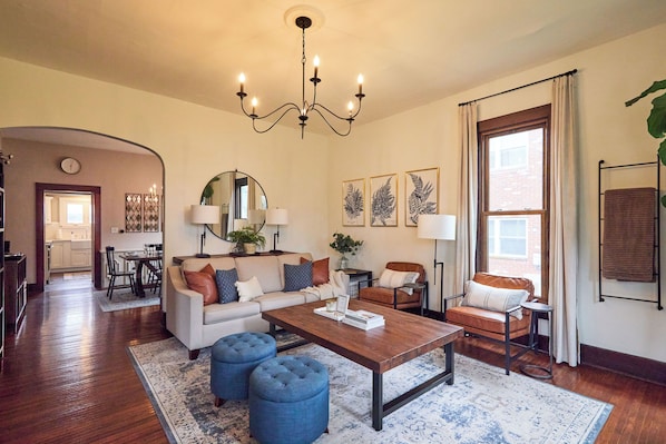 Open floor plan ready for guests
