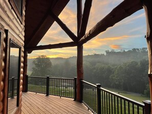 Sunset from our beautiful deck