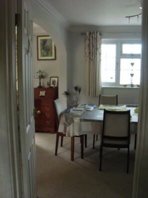 Guest tv lounge and dining area where breakfast is provided