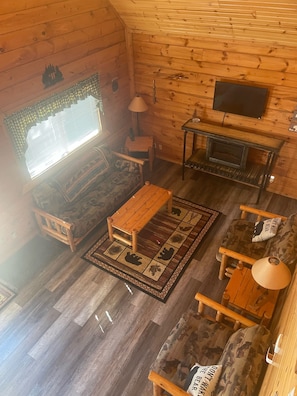 Upstairs view of living room