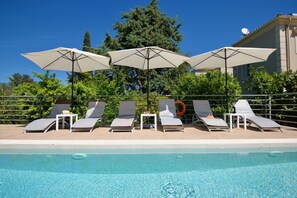 Pool and sun loungers