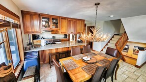 Dining area,  Counter Bar can seat 4 people. 