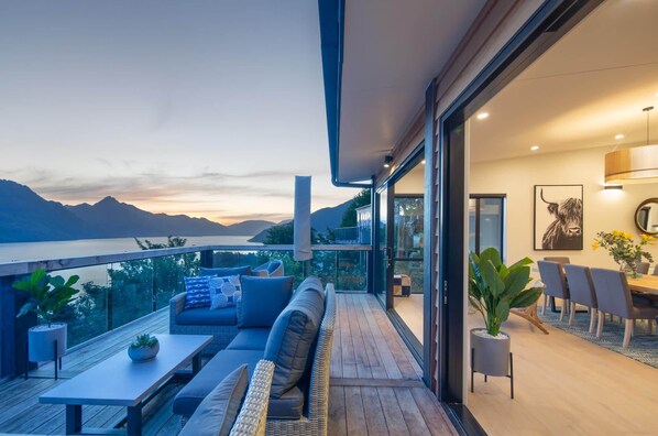 Main villa balcony with great indoor and outdoor flow