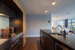 Modern and user-friendly kitchen in our self-contained accommodation in Queenstown, NZ