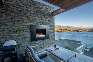 Cozy outdoor fire to enjoy the evenings and views