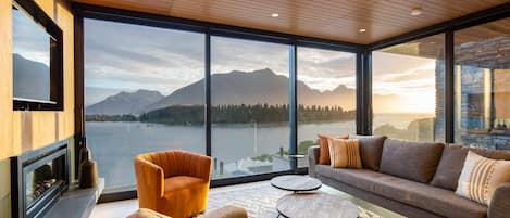 Watch the sunset from the living area