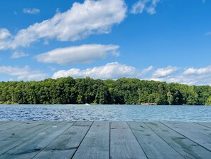 A view from the private dock looking at lake Hartwell