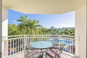 Private Balcony Overlooking the Pool