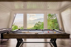 Incredible views from the upper loft game room!