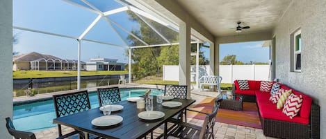 Outdoor dining table