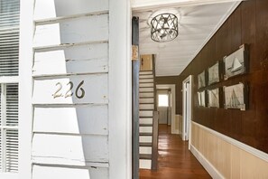 Upstairs, you'll find the entrance to your spacious abode!