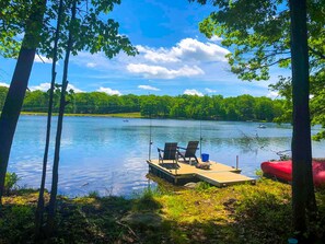 Fish at private dock, swim in the lake, enjoy free kayak and canoe!