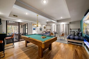 Gameroom With Bar Size Pool