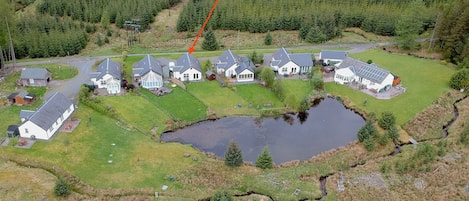 View of the Cottage from the air.