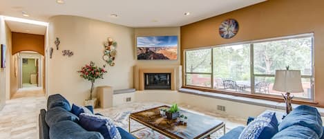 Living Room with a Comfortable Sectional Sofa and Plenty of Natural Light